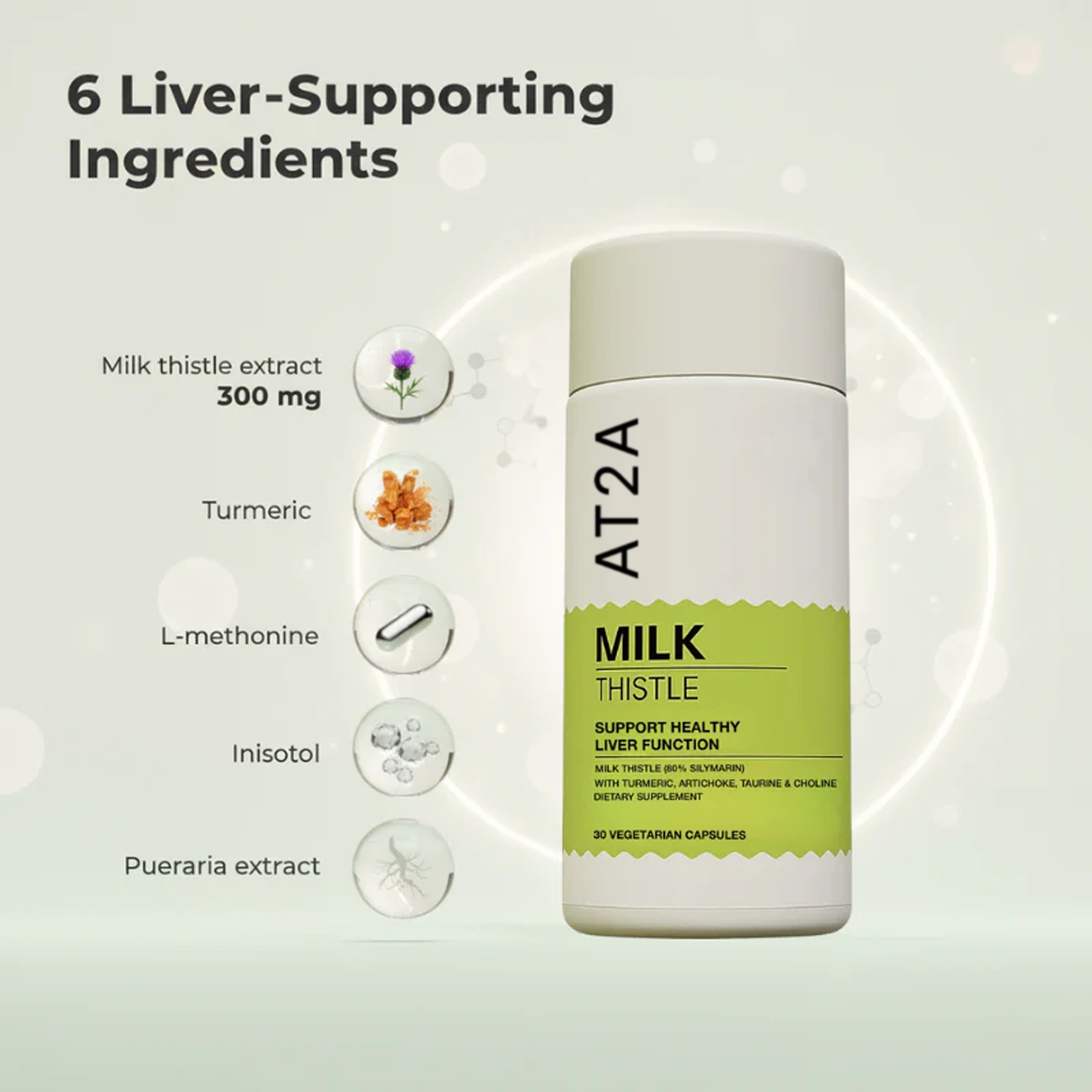 AT2A Milk Thistle Liver Detox & Fat Digestion Support