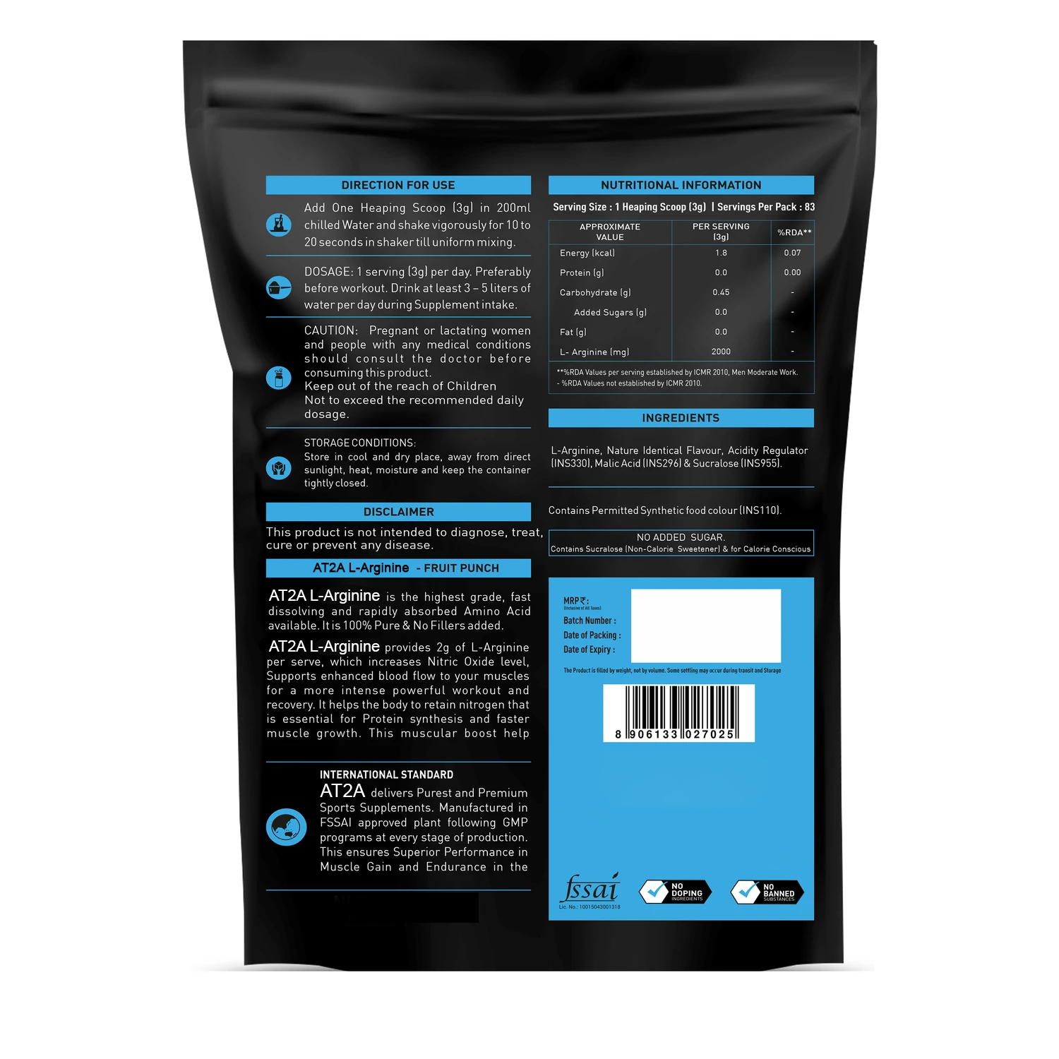 AT2A L-Arginine Powder