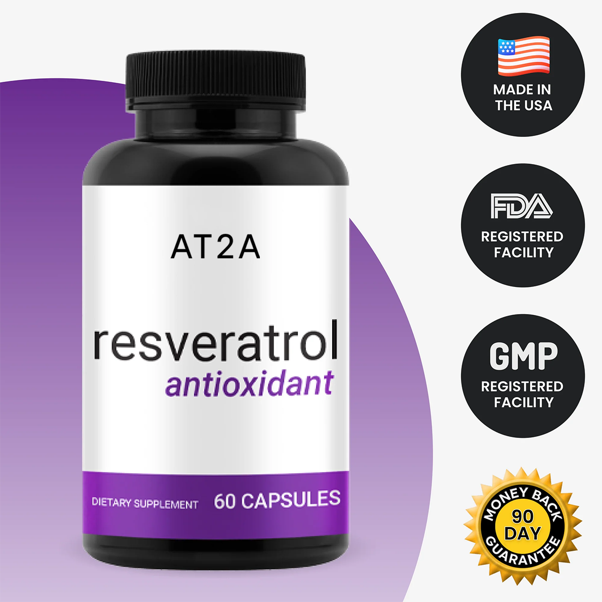 AT2A Resveratrol Longevity Activator